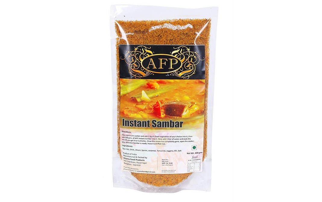 AFP Instant Sambar    Pack  200 grams
